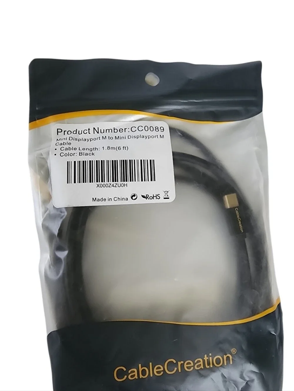 Cable Creations Mini Display Port M To Mini Display Port M, 6ft